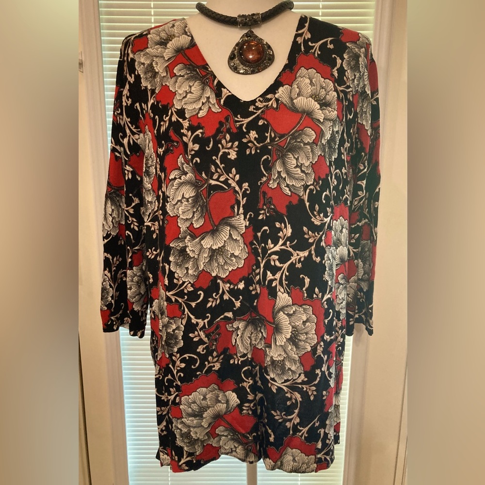 Chico’s floral design sweater